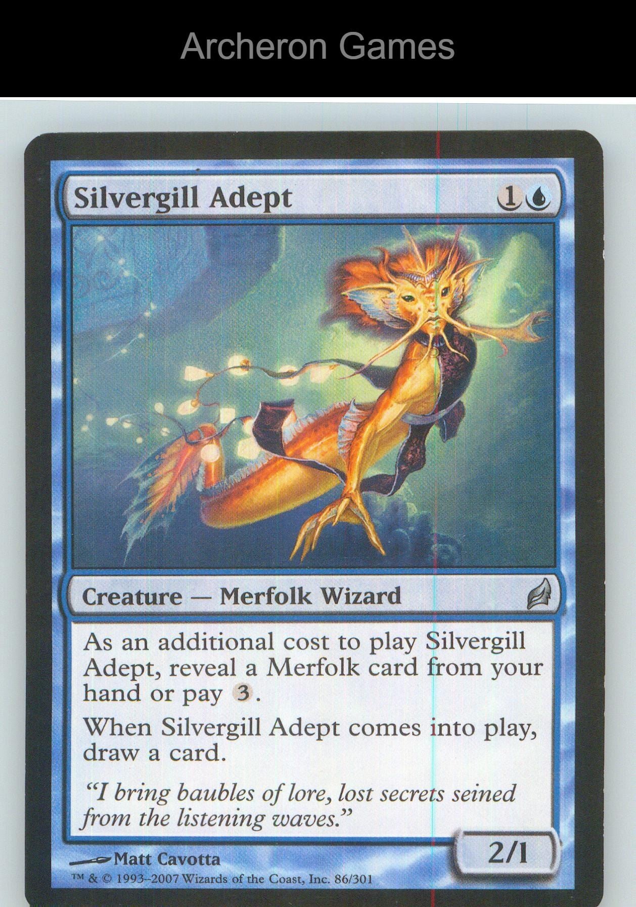 Silvergill Adept LRW 86 UC MTG Card NM/EX+