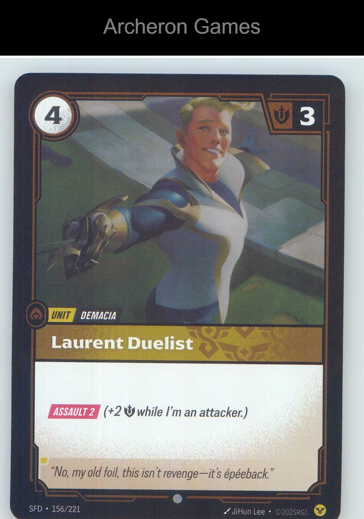 Laurent Duelist SFD 156/221 C Spiritforged Riftbound Card