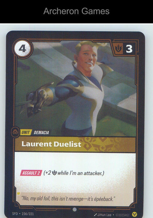 Laurent Duelist SFD 156/221 C Spiritforged Riftbound Card