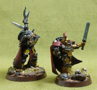 Legion Cataphractii Praetor & Chaplain Consul painted - Imperial Fists - Warhammer Horus Heresy #1QU