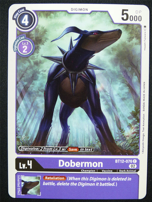 Dobermon BT12-076 - Digimon Card #OF