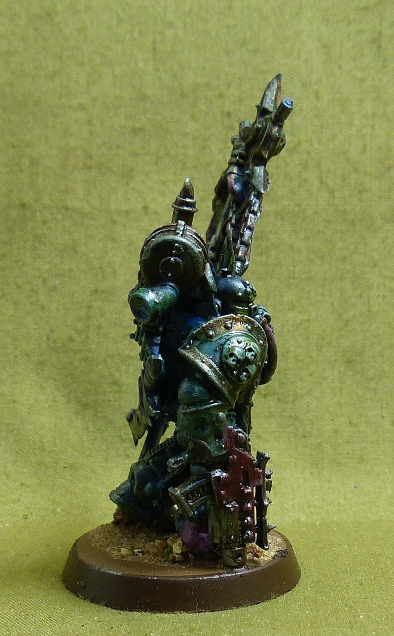 Plague Marine Icon Bearer painted - Chaos Space Marines - Warhammer 40K #1J0