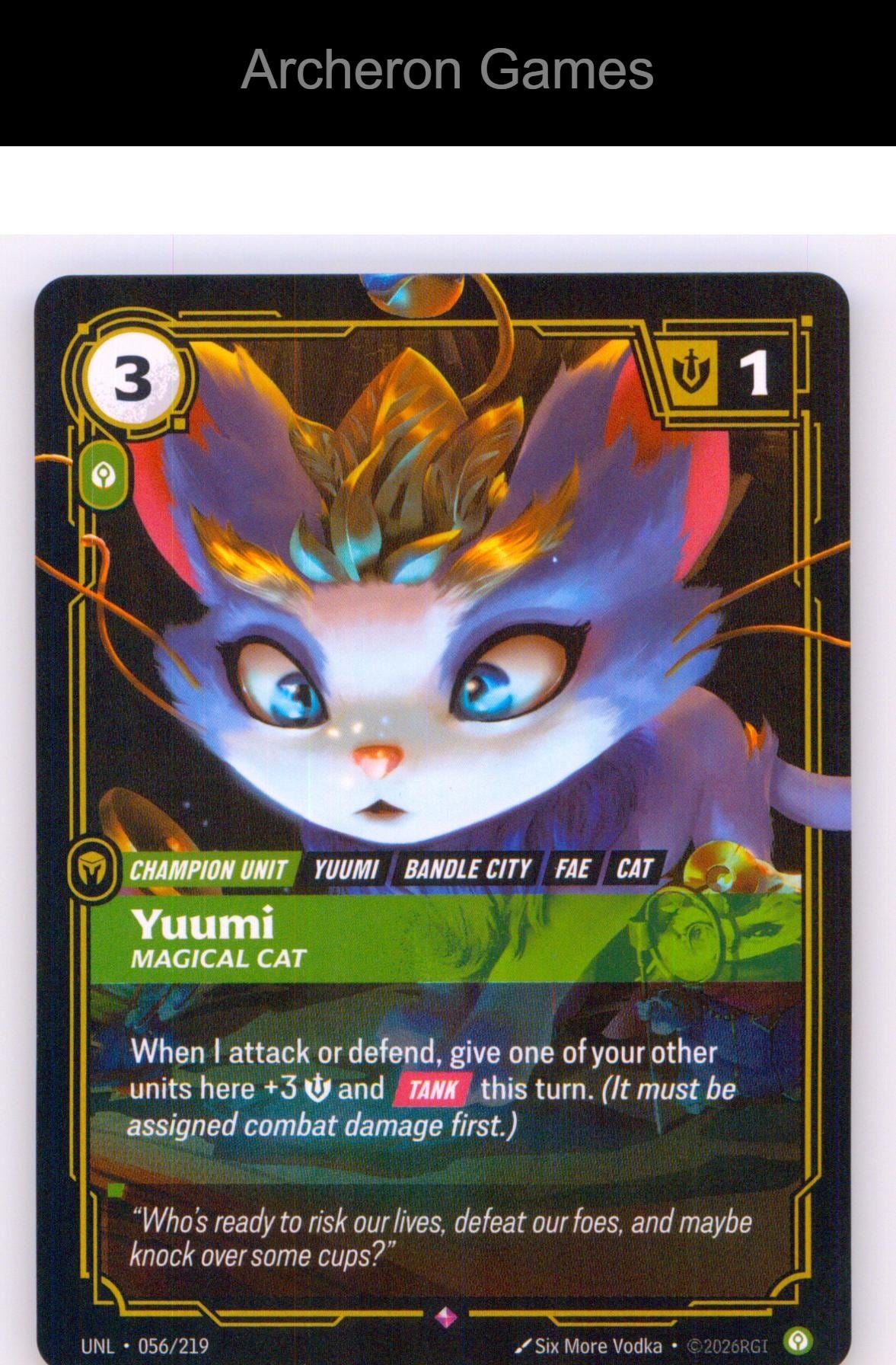 Yuumi - Magical Cat UNL 056/219 R Unleashed Riftbound Card