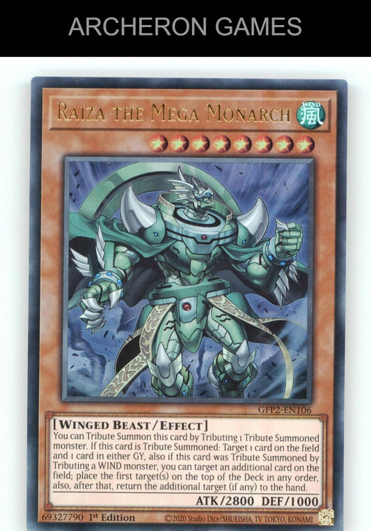 Raiza the Mega Monarch Ultra Rare YUGIOH Card