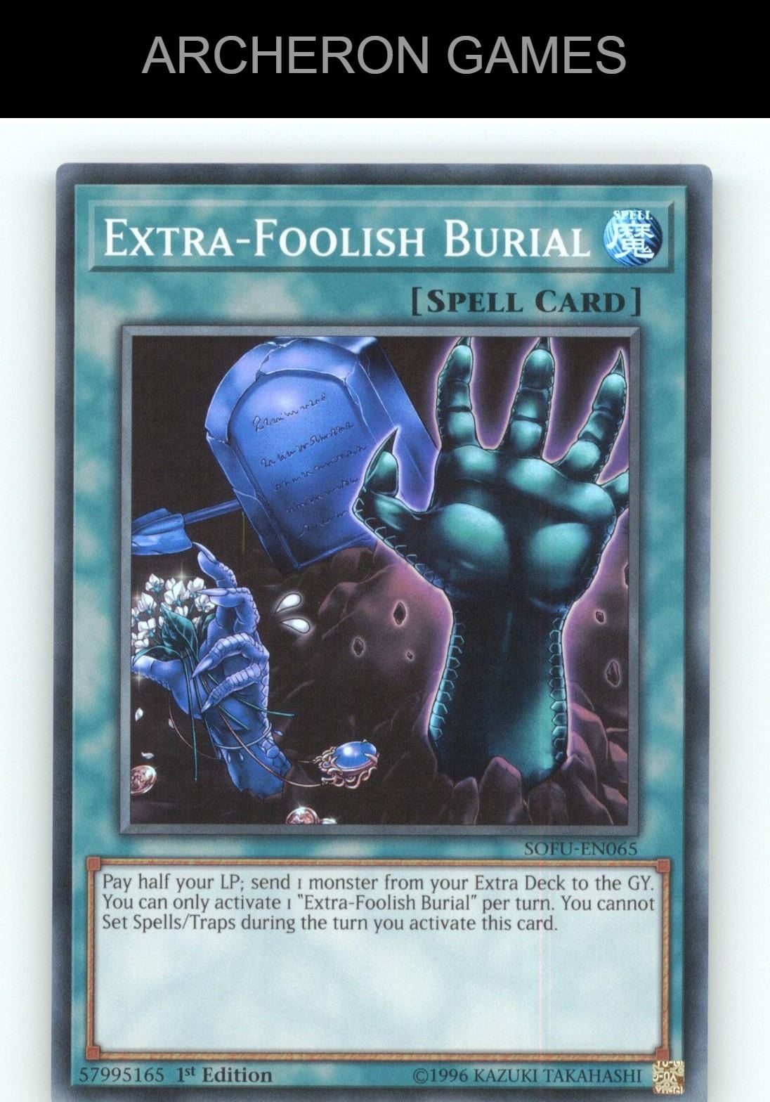 Extra-Foolish Burial SR YUGIOH Card