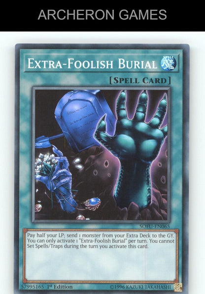 Extra-Foolish Burial SR YUGIOH Card
