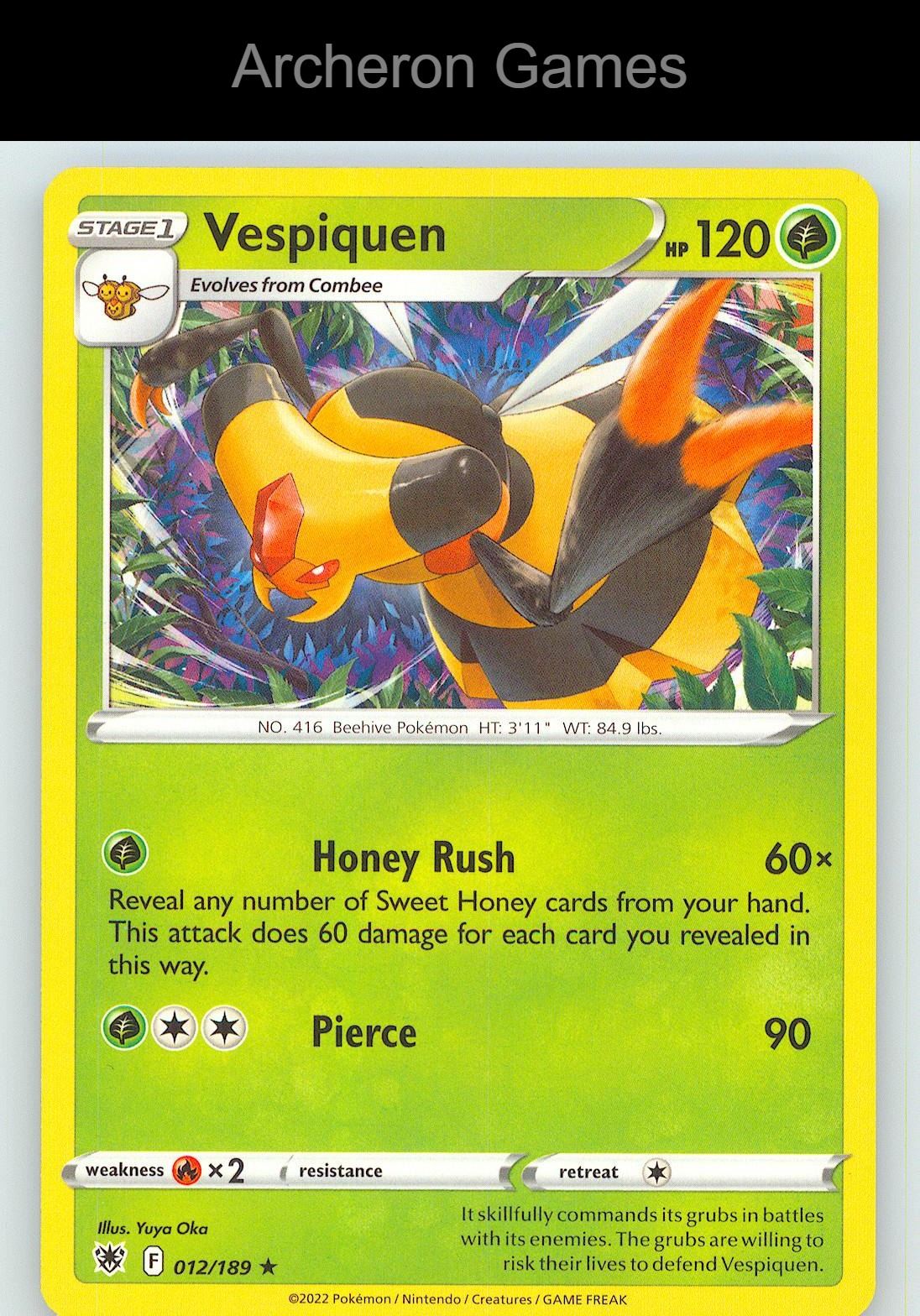 Pokemon Card Vespiquen ASR 012/189 R Astral Radiance