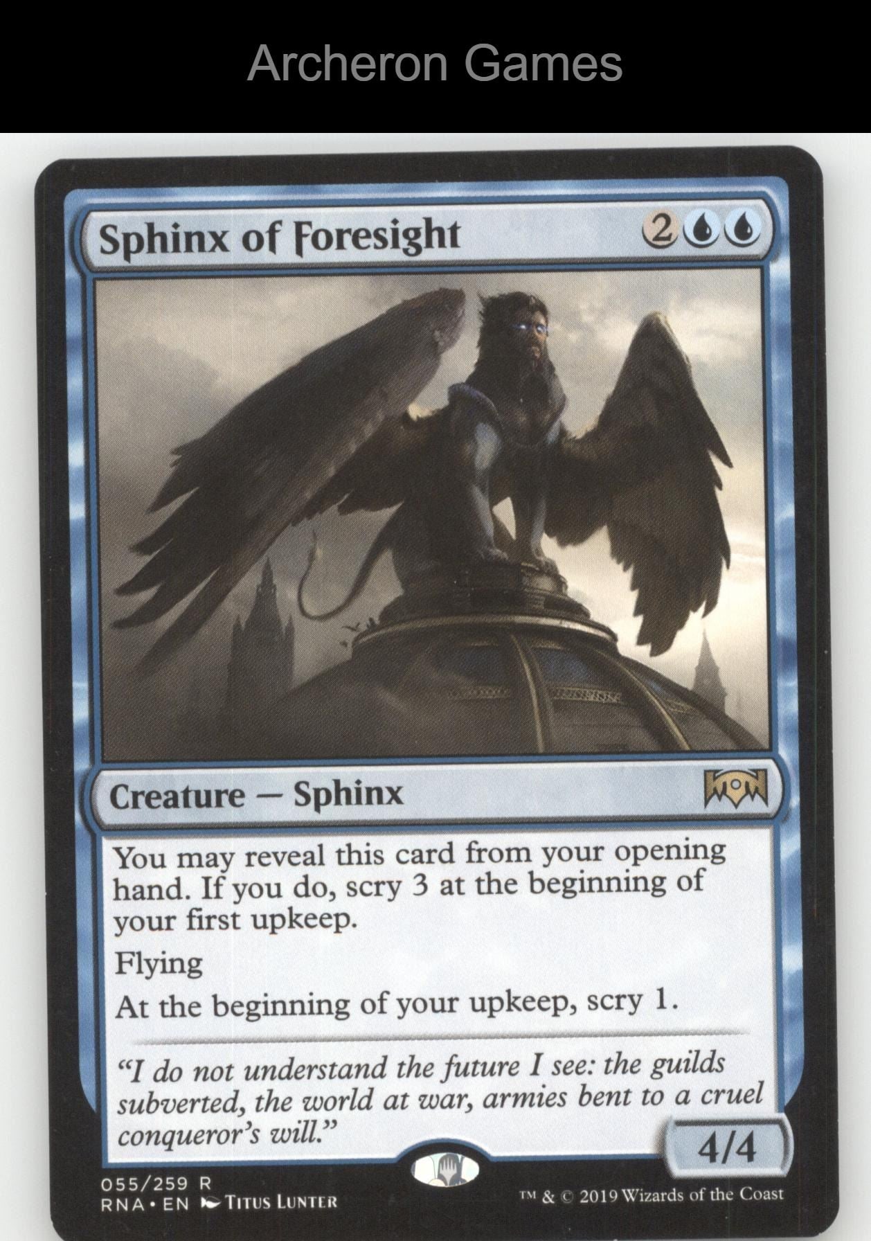 Sphinx of Foresight 55 R MTG Card Ravnica Allegiance