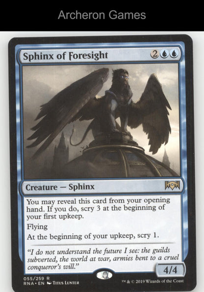 Sphinx of Foresight 55 R MTG Card Ravnica Allegiance
