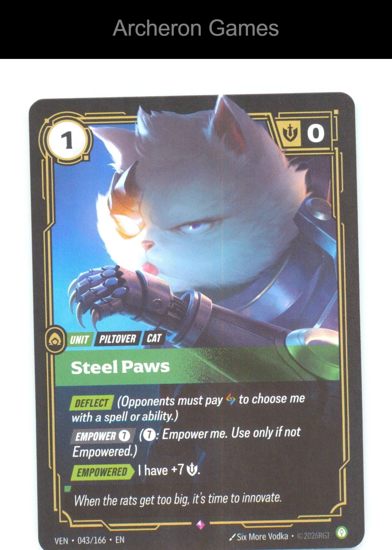 Steel Paws VEN 043/166 R Vendetta Riftbound Card Foil
