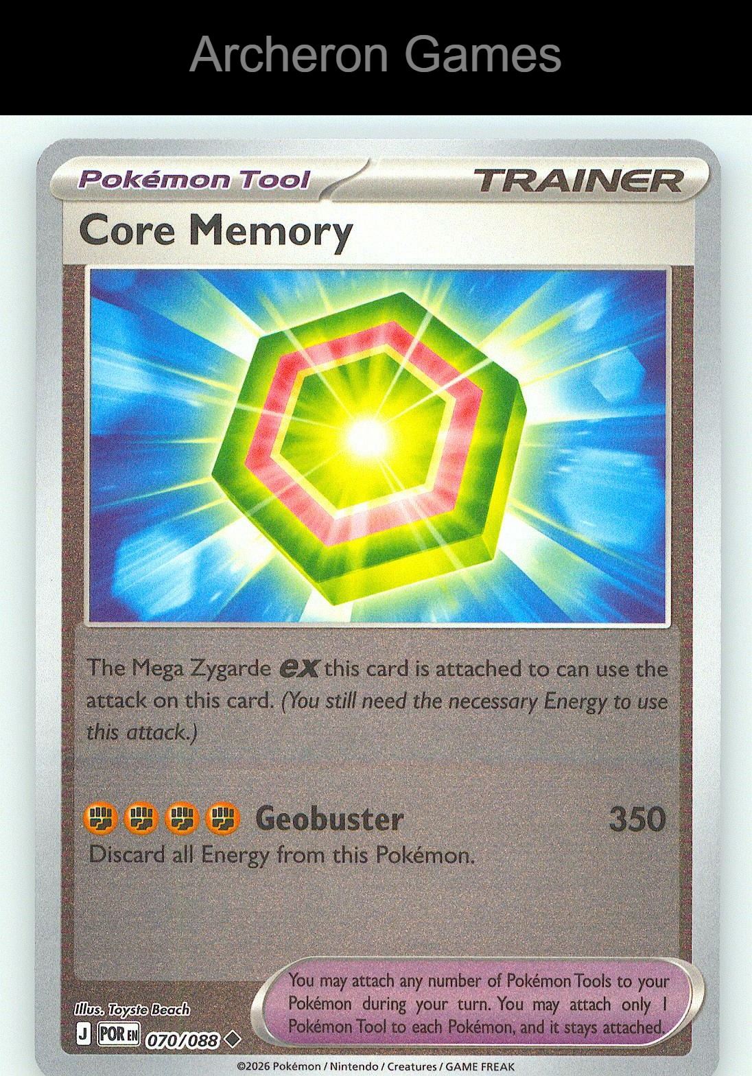 Pokemon Card Core Memory ME03 070/088 UC Perfect Order Reverse Holo