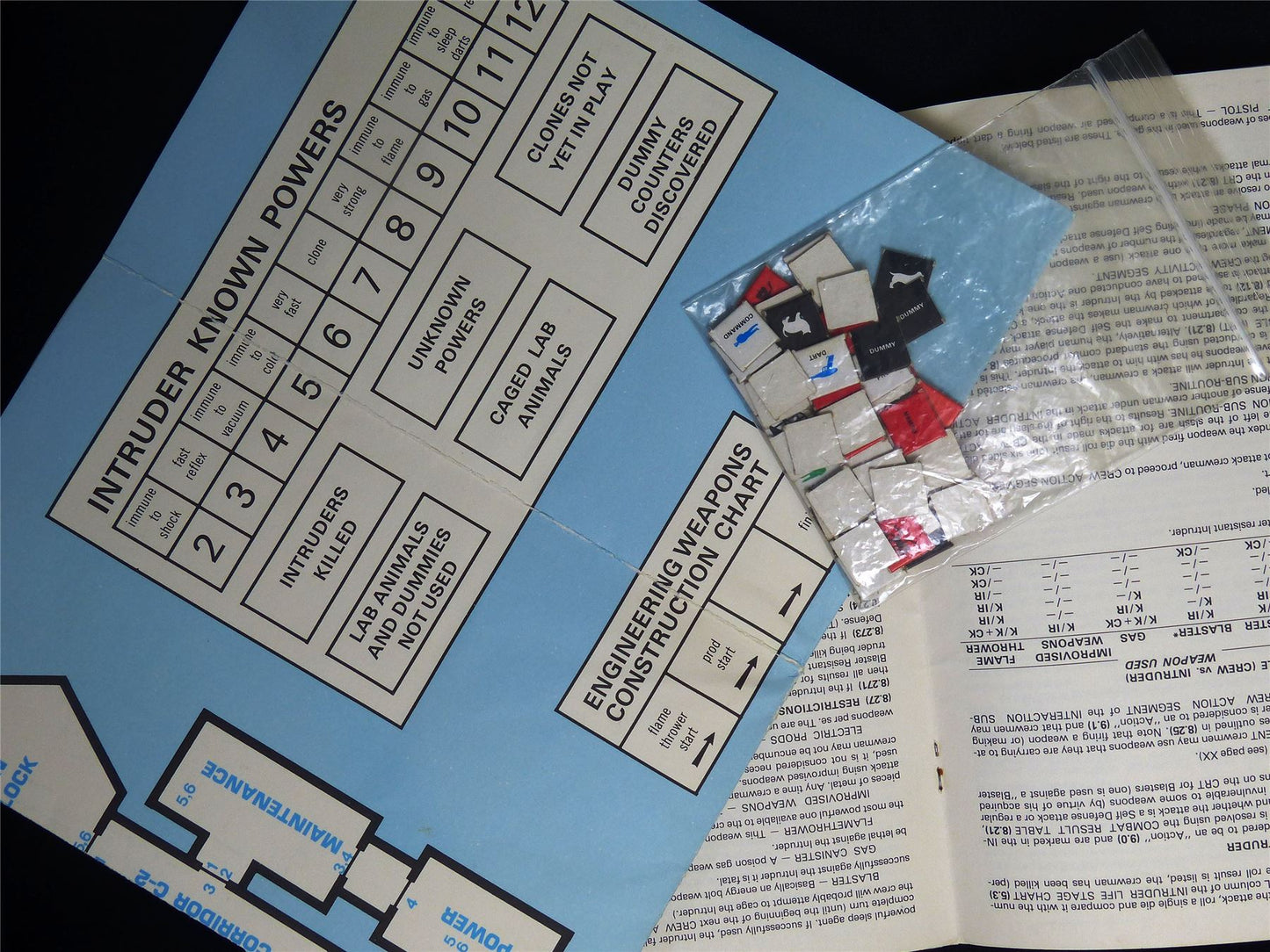 Intruder: Task Force #1006 - already punched Booklet & map #E6
