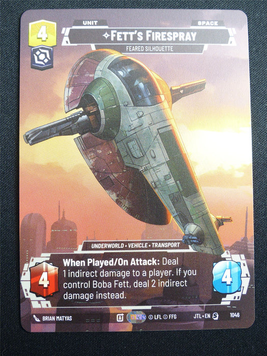 Fett's Firespray 1048 Prestige - Star Wars Unlimited Card #4H9