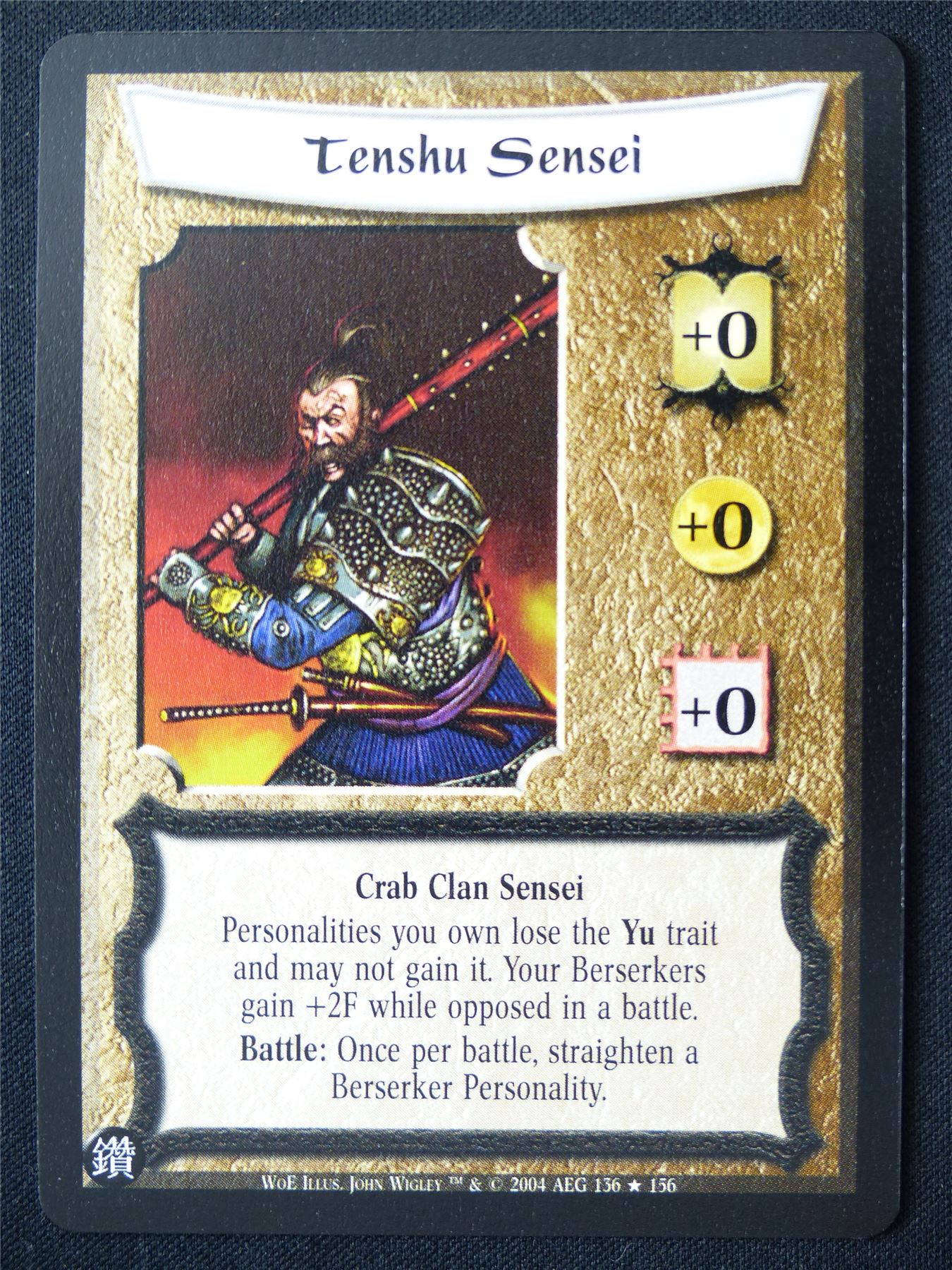 Tenshu Sensei - WoE - Legend of the Five Rings L5R Card #VC