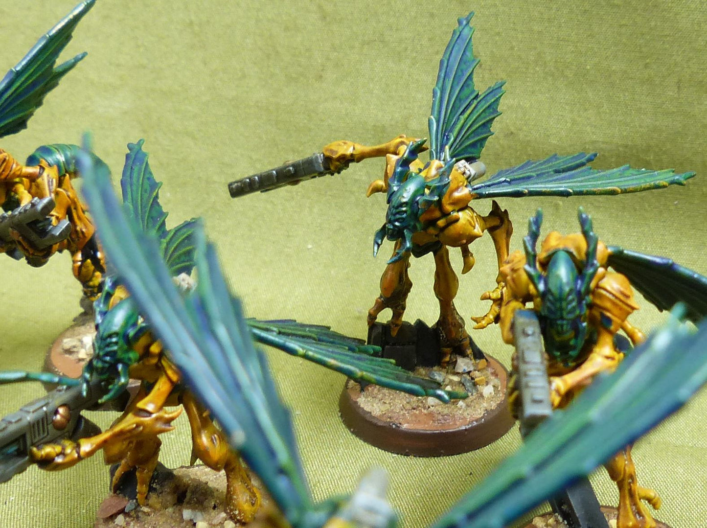 Vespid Stingwings painted - Tau Empire - Warhammer Kill Team #K9