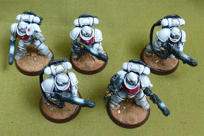 Hellblaster Squad set of 5 painted - White Scars - Warhammer 40K #4PV