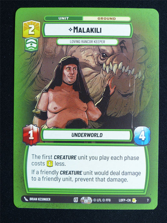 Malakili 7 Hyperspace Promo - Star Wars Unlimited Card #3TL