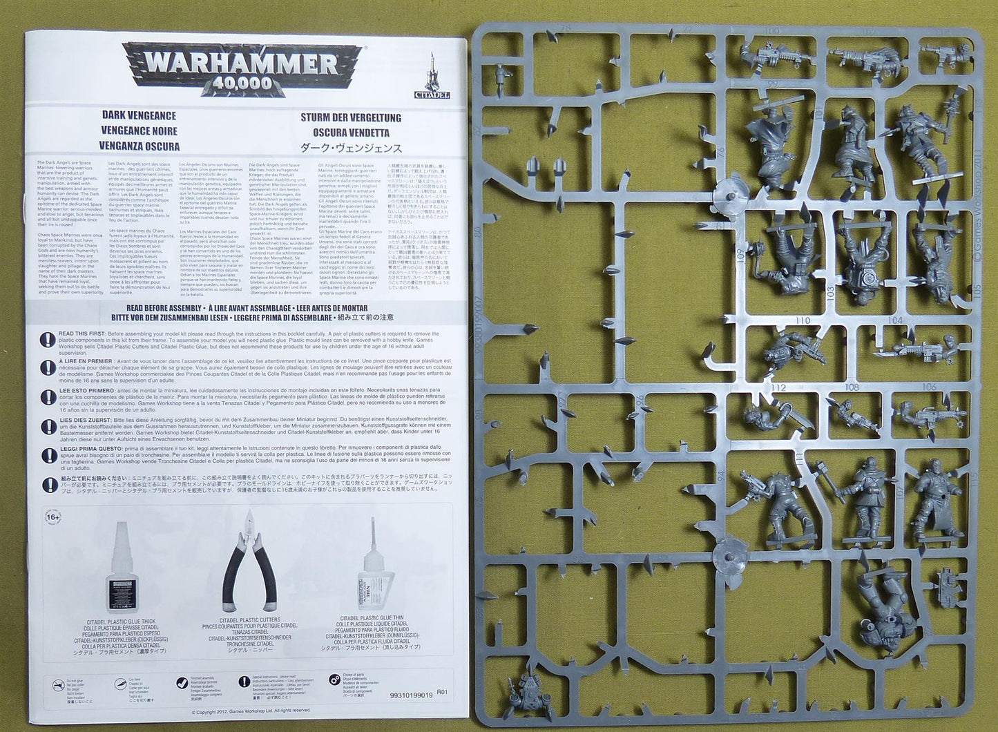 Space Marine Squads & Terminators sprues and part built - Dark Angels - Warhammer 40K #30H