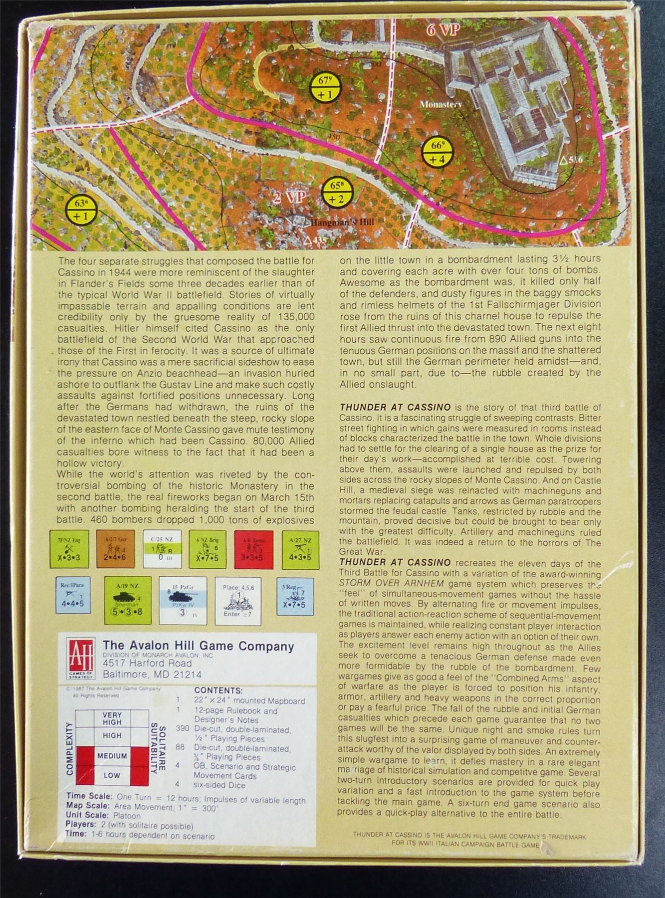 Thunder at Cassino - Avalon Hill Games Boardgame #31S