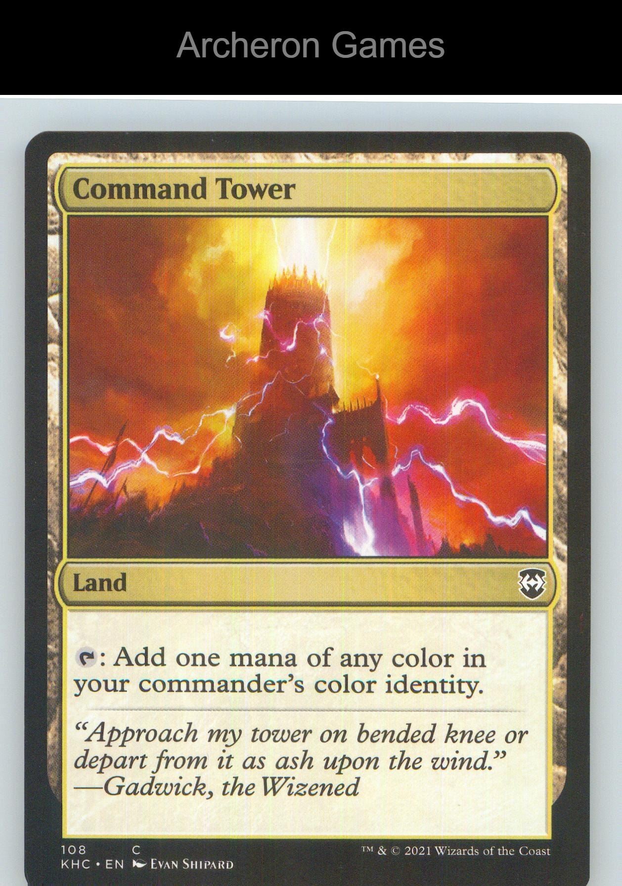 Command Tower KHC 108 C MTG Card NM/EX+