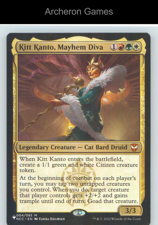 Kitt Kanto, Mayhem Diva NCC 4 Mythic MTG Card NM/EX+