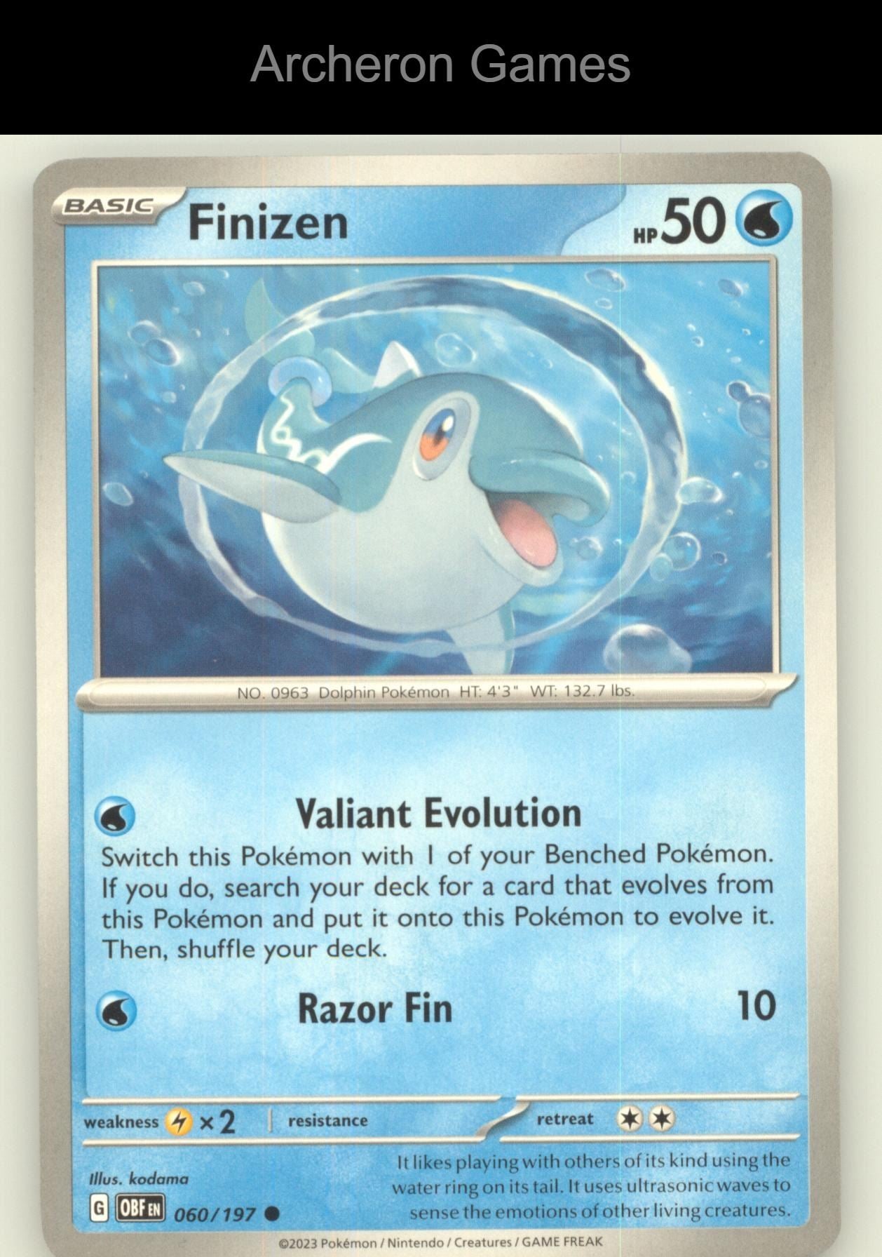 Pokemon Card Finizen OBF 060/197 C Obsidian Flames