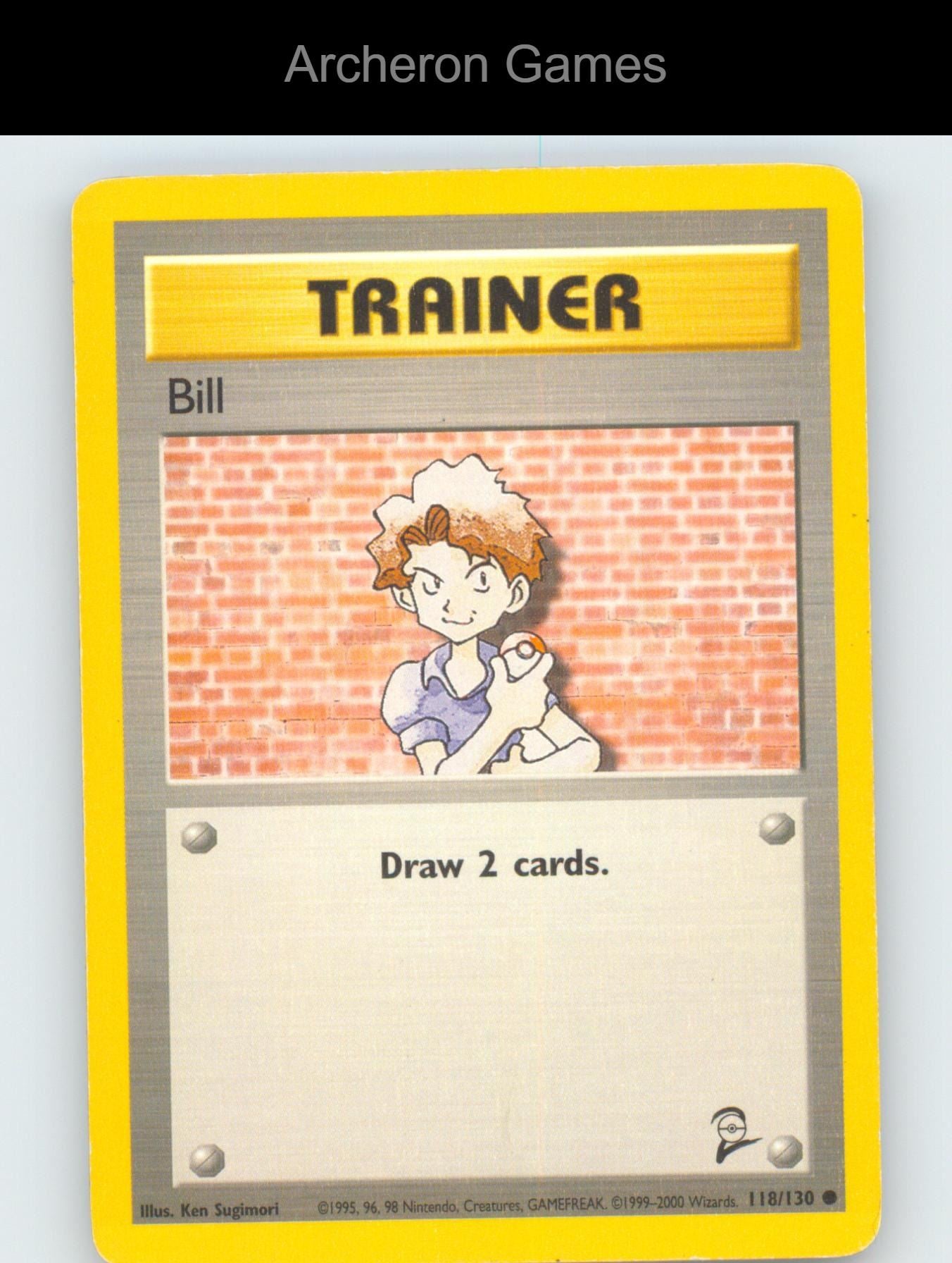 Pokemon Card Bill B2 118/130 C Base Set 2