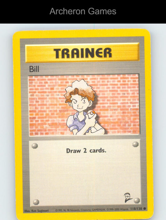 Pokemon Card Bill B2 118/130 C Base Set 2