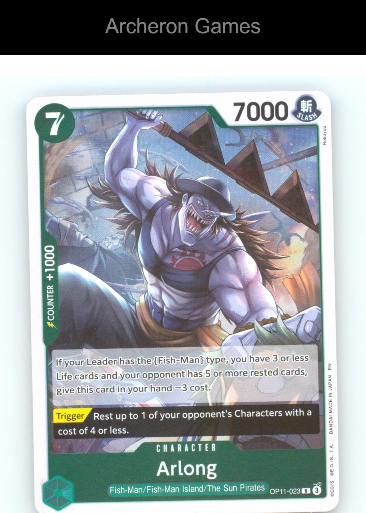 Arlong OP11-023 R One Piece Card NM/EX+ Foil