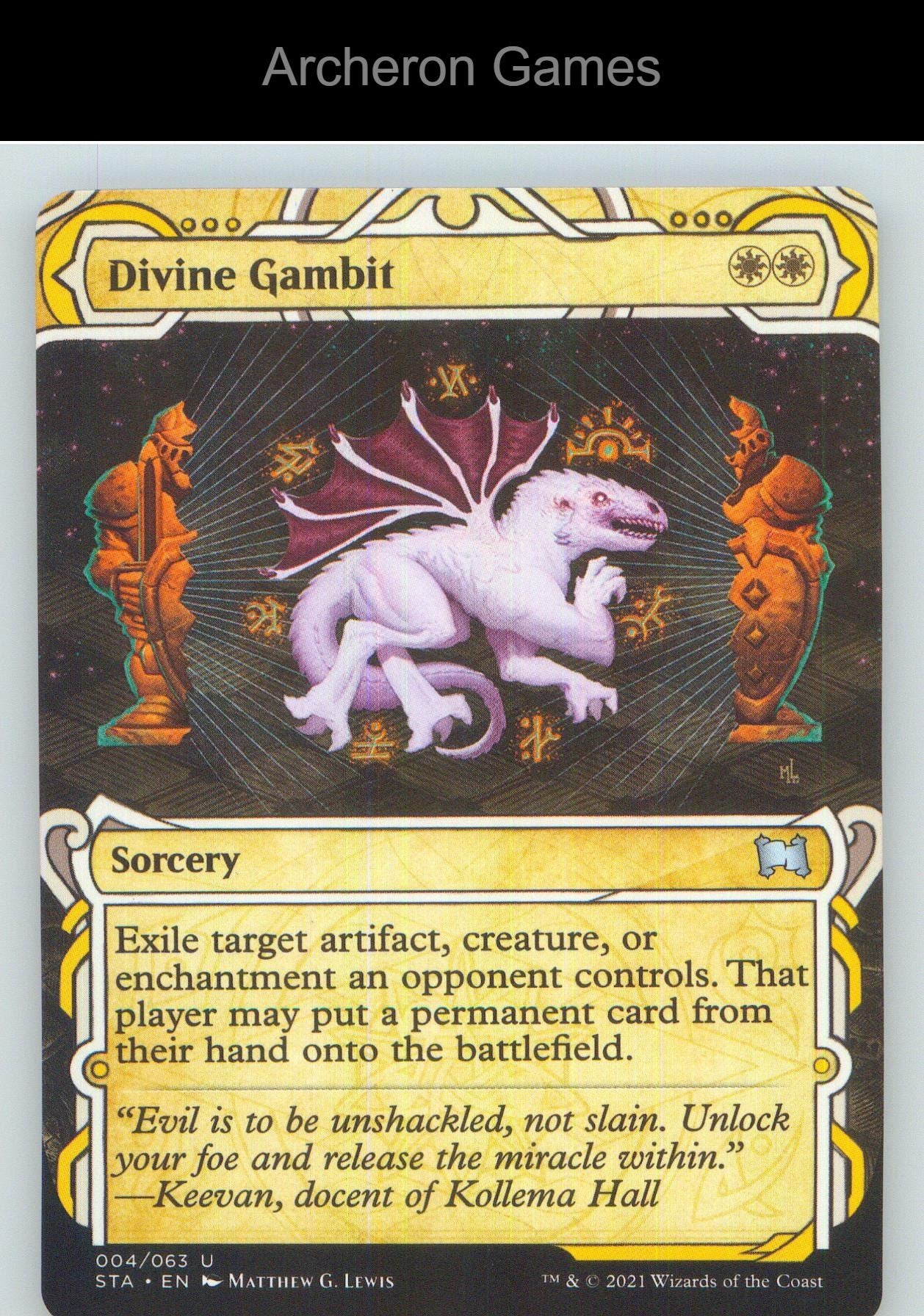 Divine Gambit (Foil Etched) STA 4 UC MTG Card NM/EX+