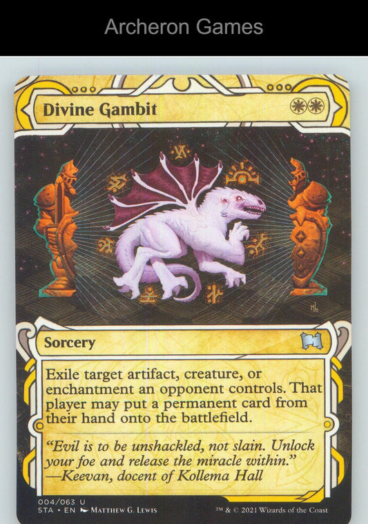 Divine Gambit (Foil Etched) STA 4 UC MTG Card NM/EX+
