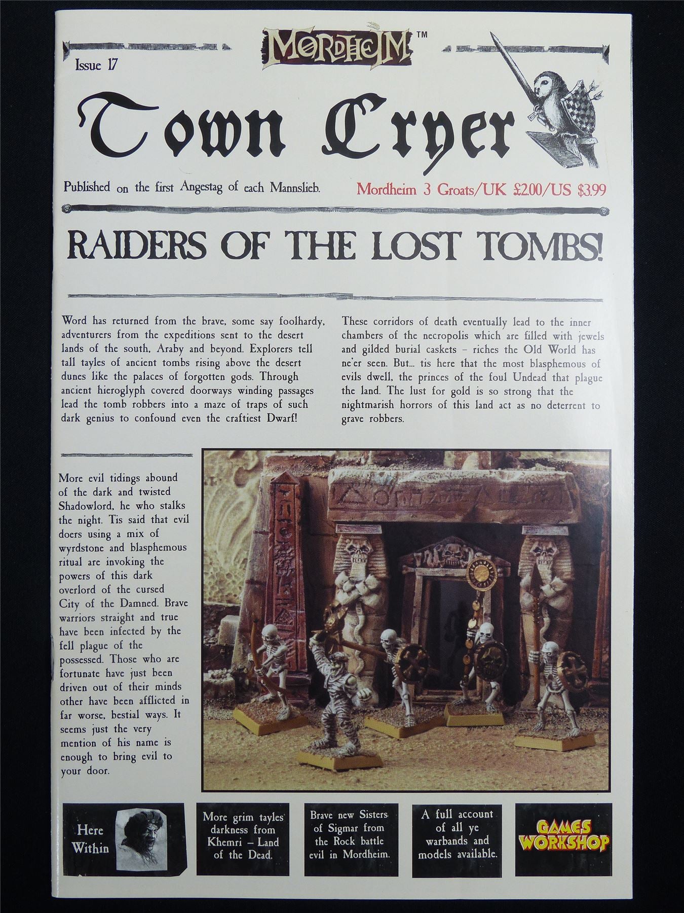 Mordheim: Town Cryer #17 Raiders of the Lost Tombs! - Games Workshop Magazine #1N0