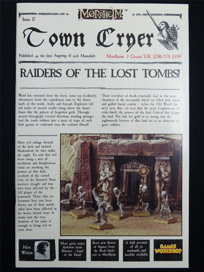 Mordheim: Town Cryer #17 Raiders of the Lost Tombs! - Games Workshop Magazine #1N0