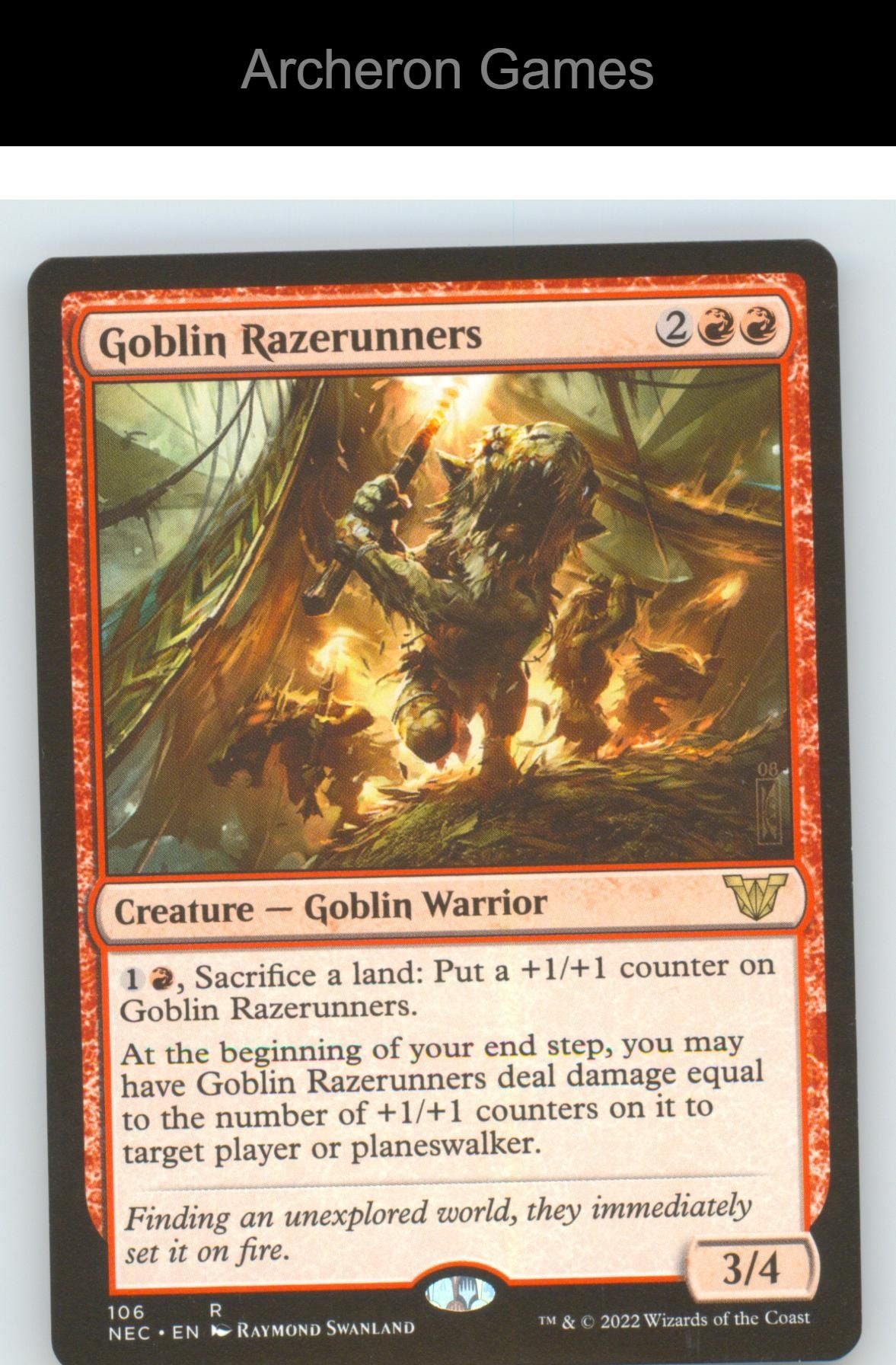 Goblin Razerunners NEC 106 R MTG Card NM/EX+