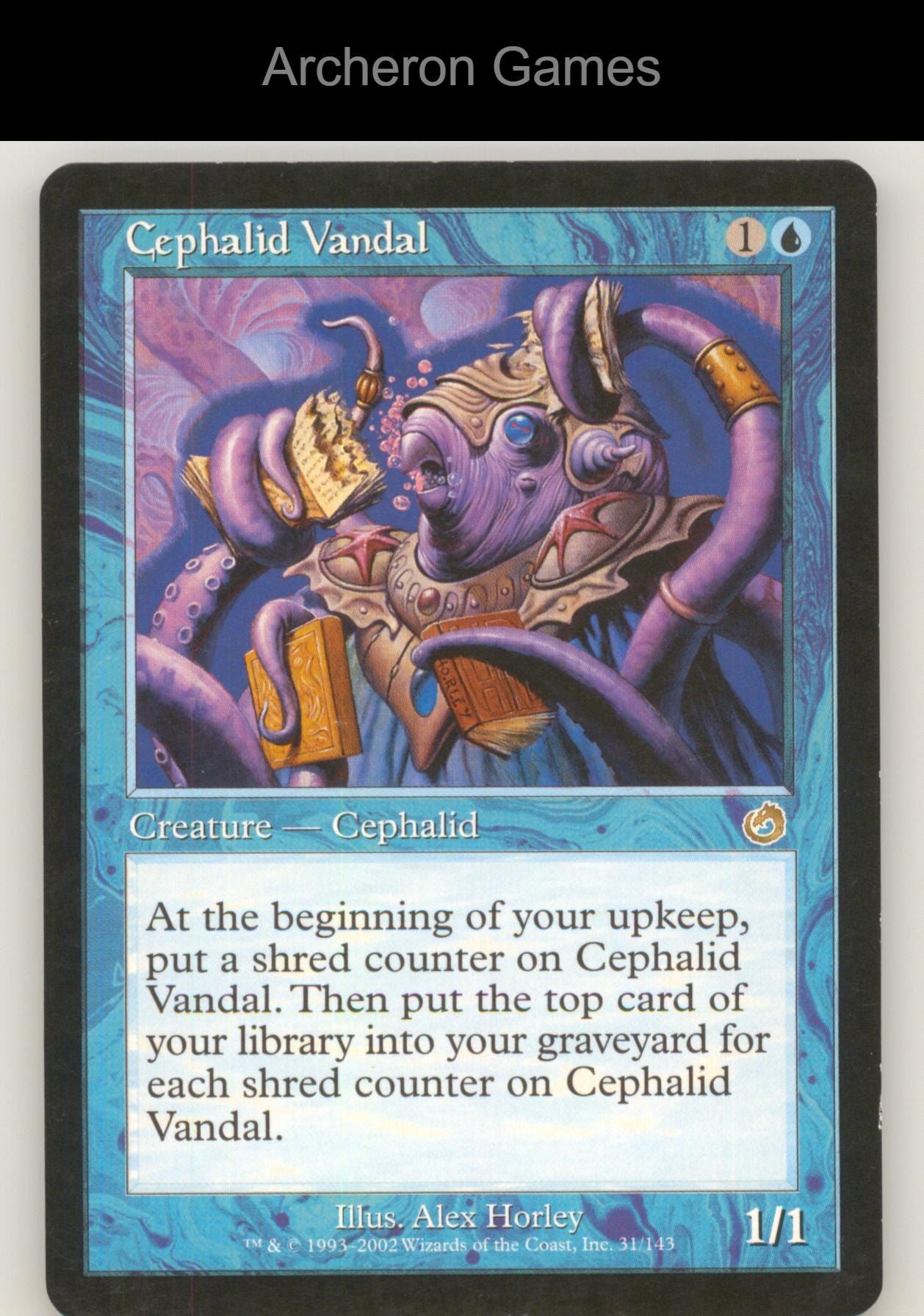 Cephalid Vandal 31 R MTG Card Torment