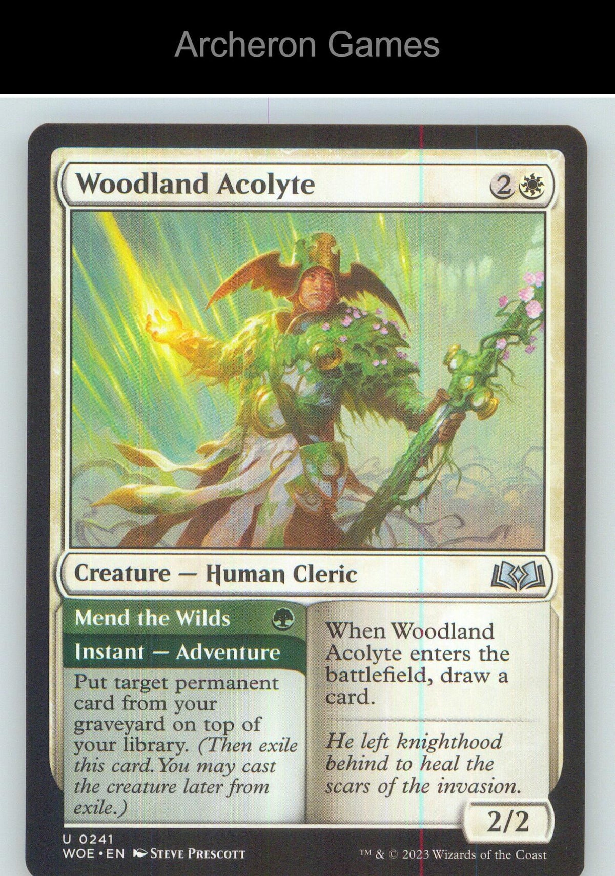 Woodland Acolyte WOE 241 UC MTG Card NM/EX+