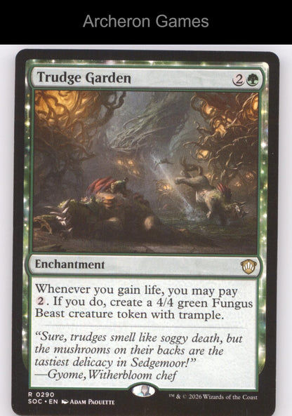 Trudge Garden SOC 290 R MTG Card Commander: Secrets of Strixhaven