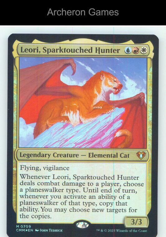 Leori, Sparktouched Hunter CMM 709 Mythic MTG Card NM/EX+ Foil