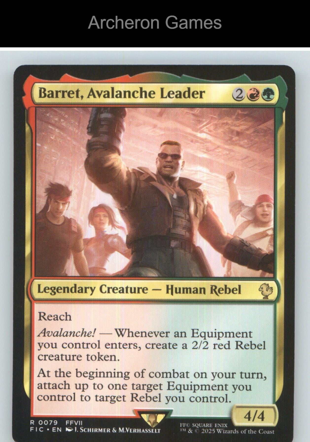 Barret, Avalanche Leader (Surge Foil) FIC 79 R MTG Card NM/EX+
