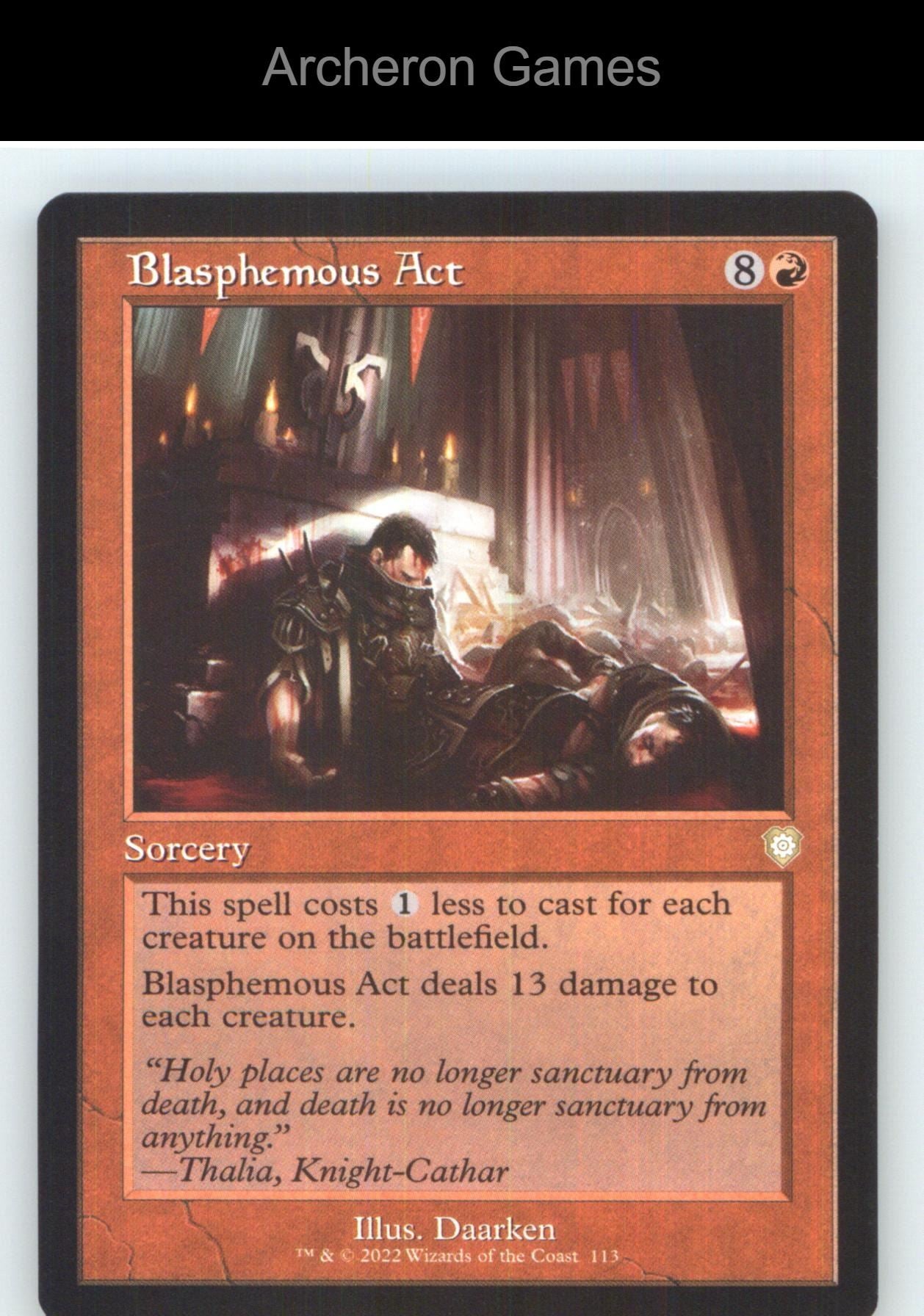 Blasphemous Act (Retro Frame) BRC 113 R MTG Card NM/EX+