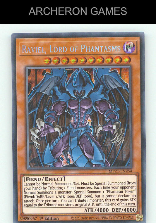 Raviel, Lord of Phantasms SEC YUGIOH Card