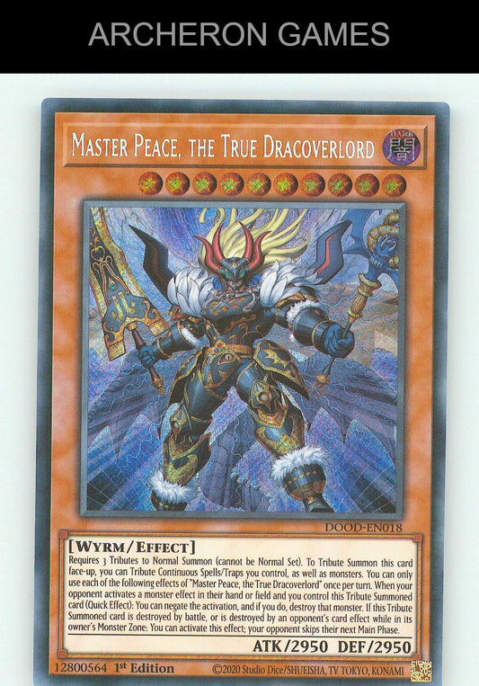 Master Peace, the True Dracoverlord (Starlight Rare) YUGIOH Card 1st Edition