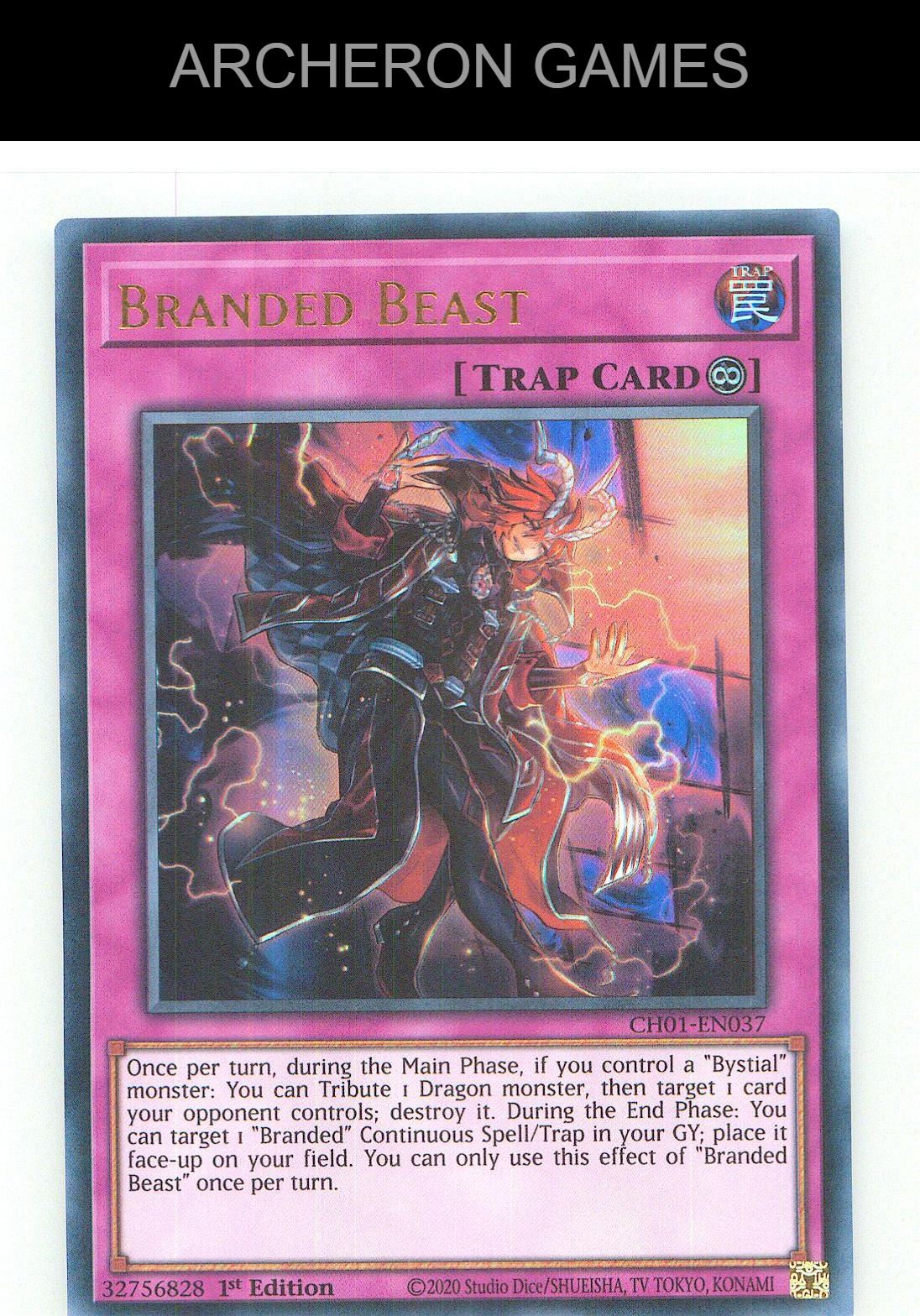 Branded Beast Ultra Rare YUGIOH Card 1st Edition