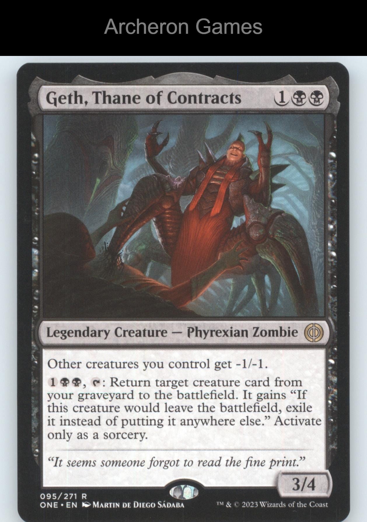 Geth, Thane of Contracts 95 R MTG Card Phyrexia: All Will Be One