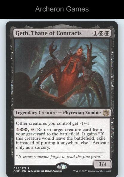 Geth, Thane of Contracts 95 R MTG Card Phyrexia: All Will Be One