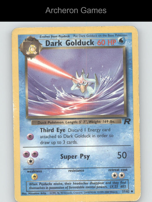 Pokemon Card Dark Golduck TR 37/82 UC Team Rocket Unlimited