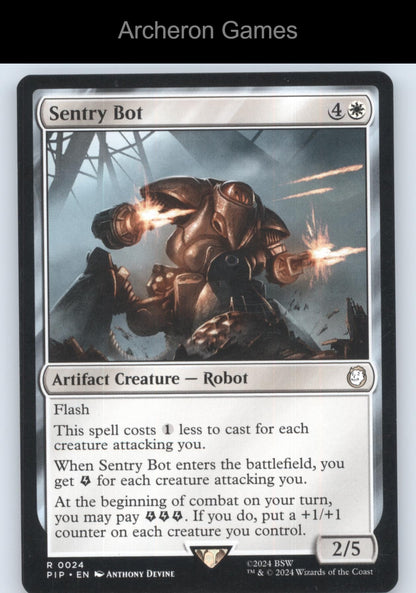 Sentry Bot 24 R MTG Card Universes Beyond: Fallout