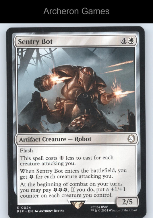 Sentry Bot 24 R MTG Card Universes Beyond: Fallout