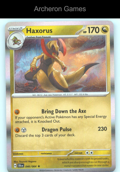 Pokemon Card Haxorus SFA 046/064 R Shrouded Fable Holo
