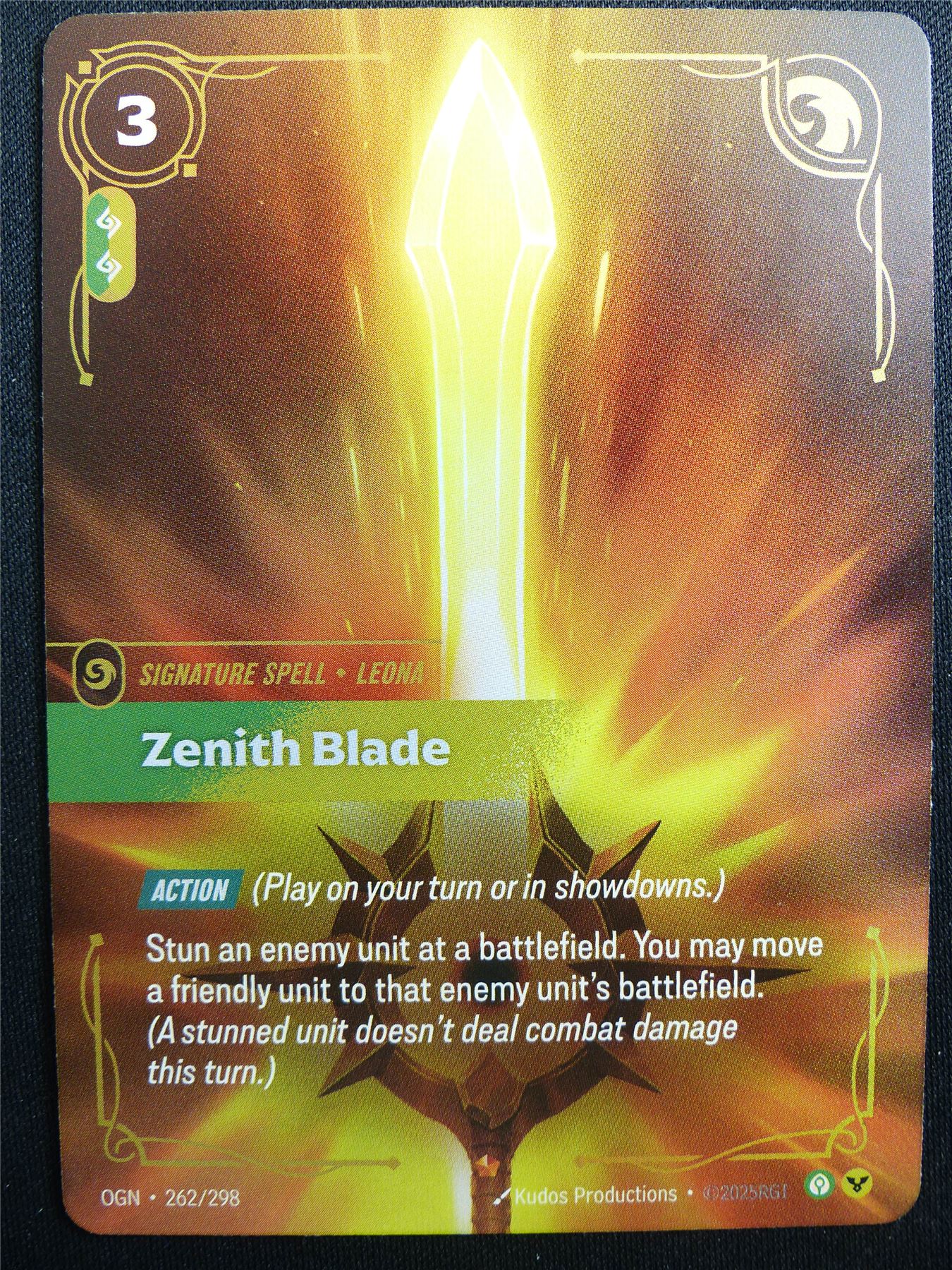 Zenith Blade 262/298 Epic Rare Foil - OGN - Riftbound Card #2CU